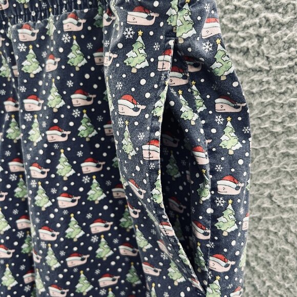 Vineyard‎ Vines Pajama Pants Mens XL Blue Christmas Whale Tree Holiday Lounge - Picture 5 of 12